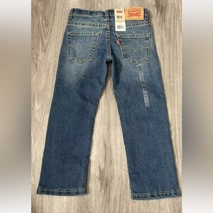 Levi's 511 Jeans Boys 5 Reg Slim Stretch Straight Med Wash Fade NWT